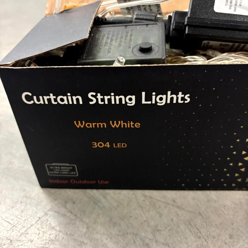 MAGGIFT 304 LED Curtain String Lights Warm White 9.8x9.8ft Indoor Outdoor